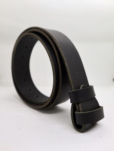  Baggom Büffelleder Gürtel, Schwarz 4 cm breit 12040F ohne Schnalle